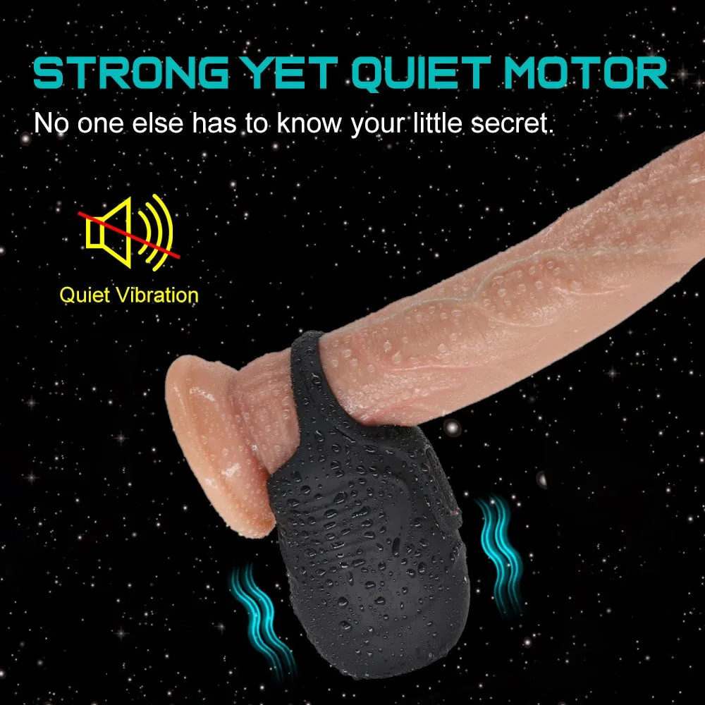 10 Modes Men Scrotum Massager Male Chastity Cage Testicle Bondage Vibrator