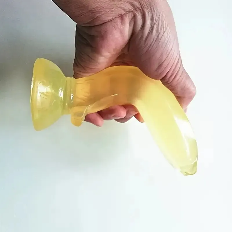 6.3in 6.7in 7in Corn Banana Cucumber PVC Discreet Dildo For Anal Sex