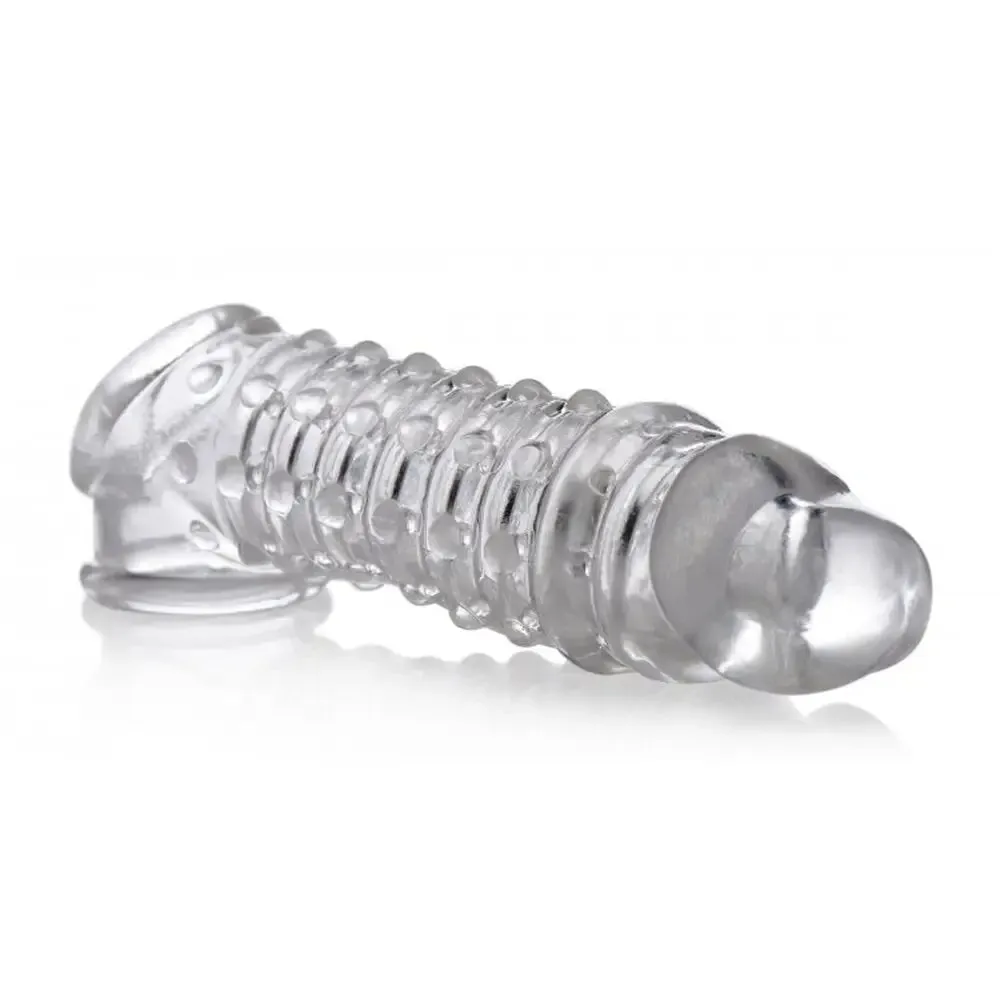 7-inch Size Matters Rubber Clear Penis Enhancer Sleeve