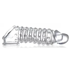 7-inch Size Matters Rubber Clear Penis Enhancer Sleeve