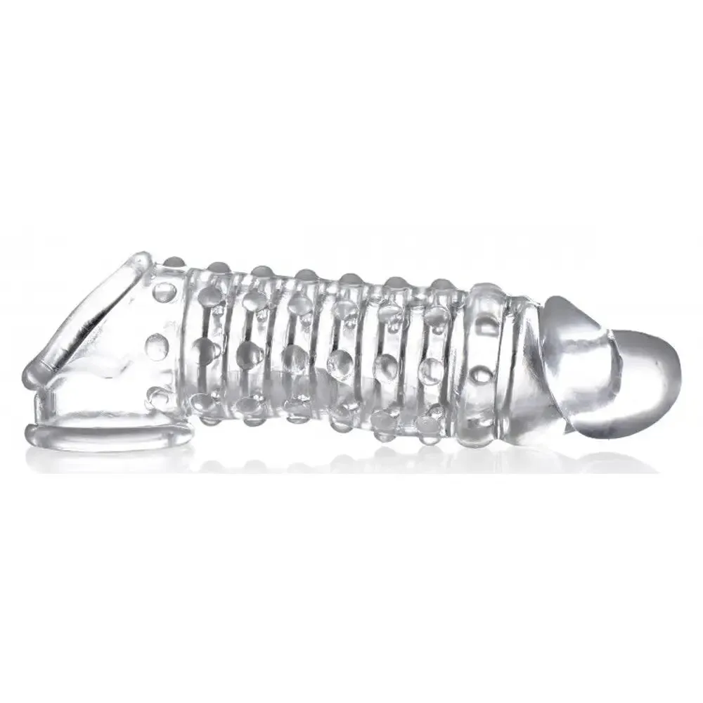 7-inch Size Matters Rubber Clear Penis Enhancer Sleeve