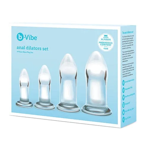 B-Vibe - Glass Anal Dilator Set 4 Pieces (Clear)