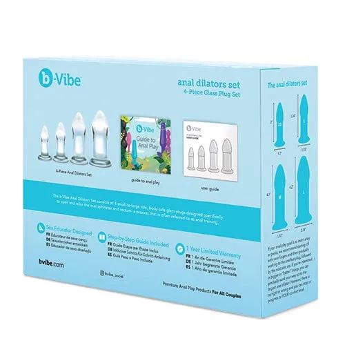 B-Vibe - Glass Anal Dilator Set 4 Pieces (Clear)
