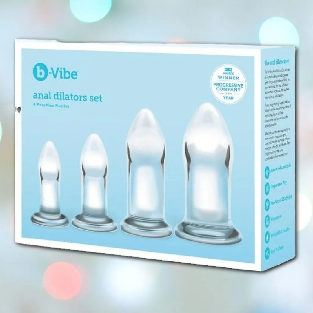 B-Vibe Glass Anal Dilators Set of 4