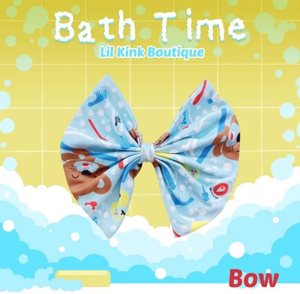 Bath Time Fabric Hair Bow ^