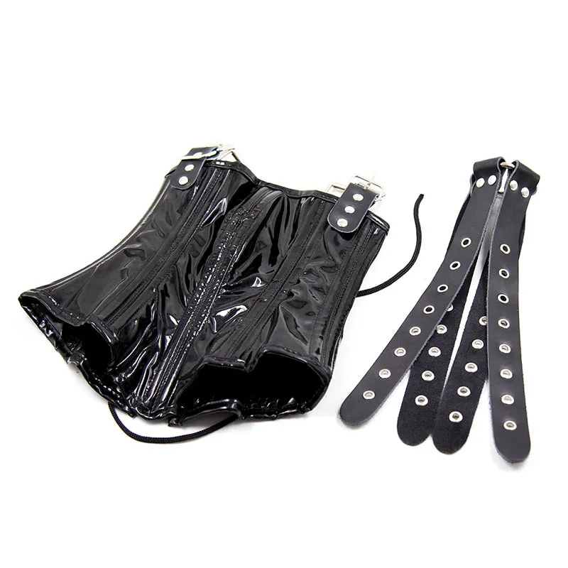 BDSM Mask Muzzle & Belt Set | PU leather | Fetish | Adjustable