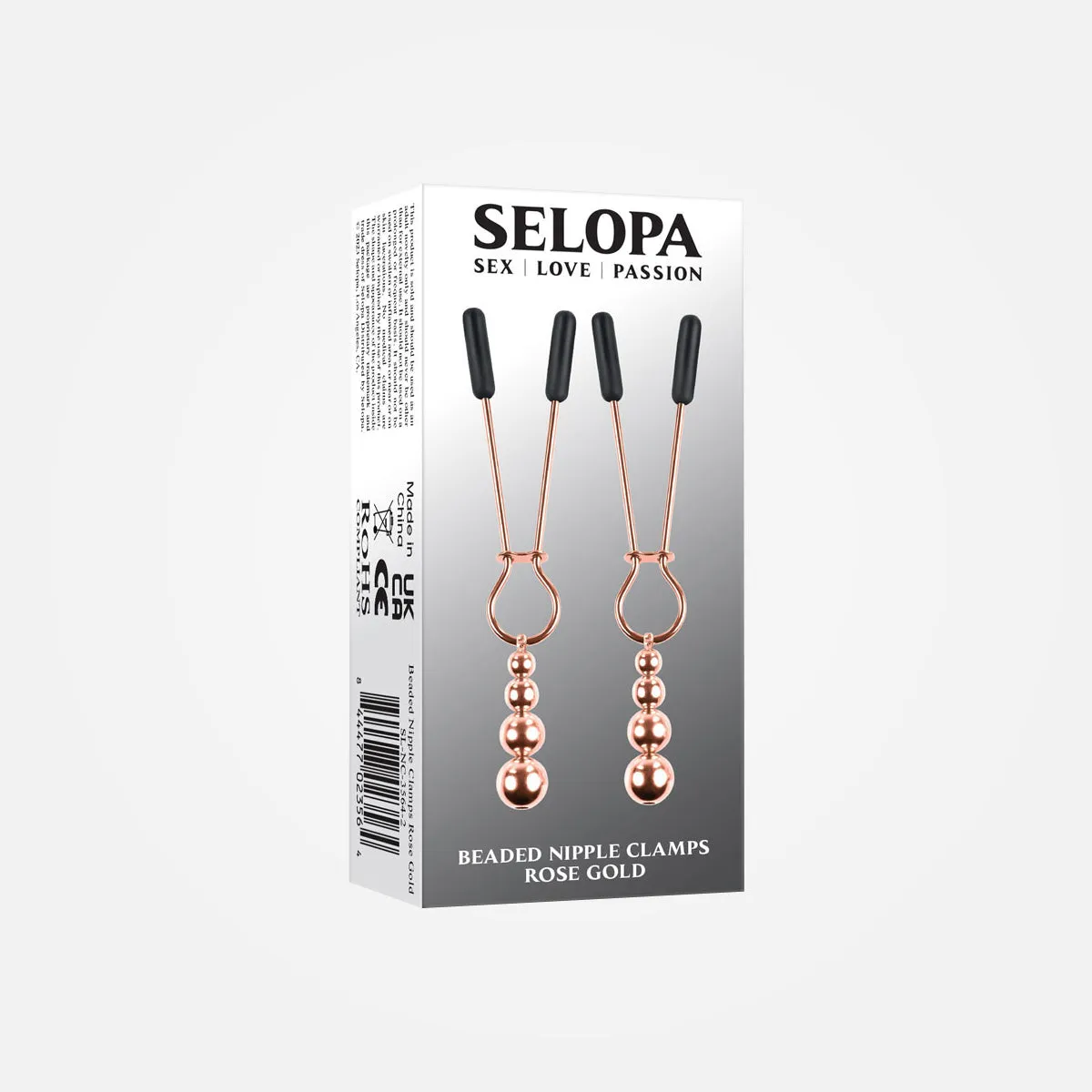 Beaded Nipple Clamps - Rose Gold Set of 2