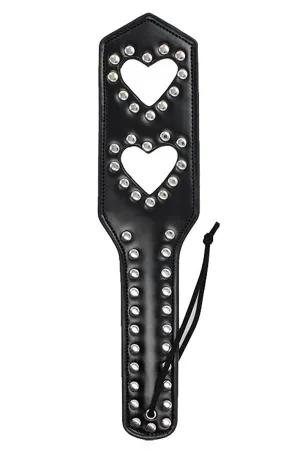 Black Double Heart Paddle