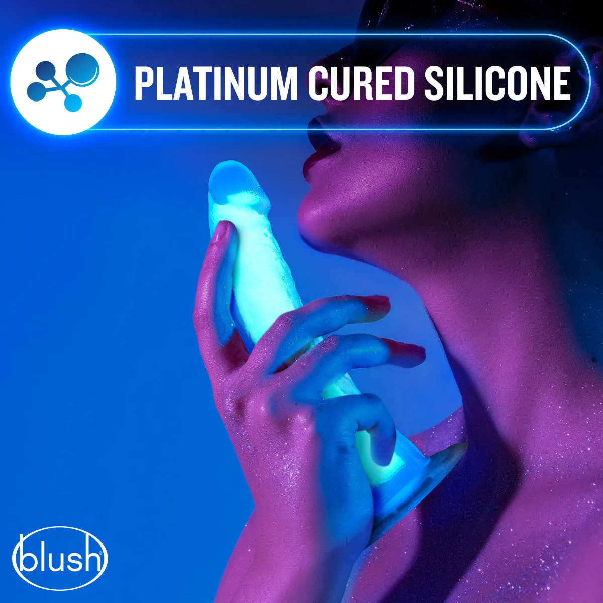 Blush Neo Elite Glow In The Dark 7.5-Inch Blue Dildo
