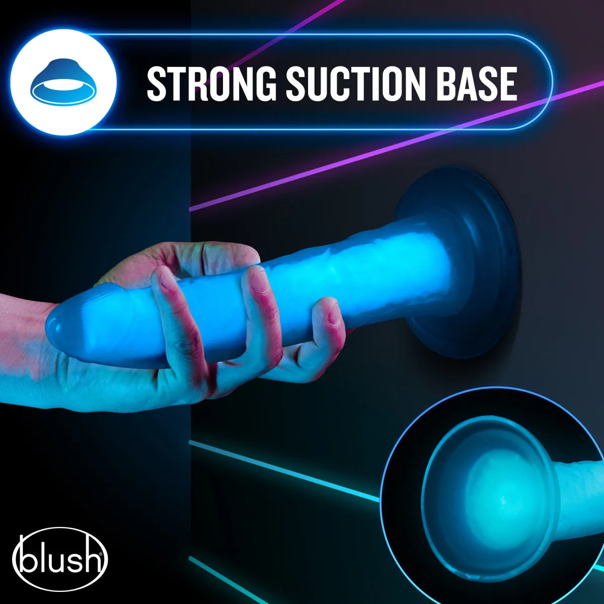 Blush Neo Elite Glow In The Dark 7.5-Inch Blue Dildo
