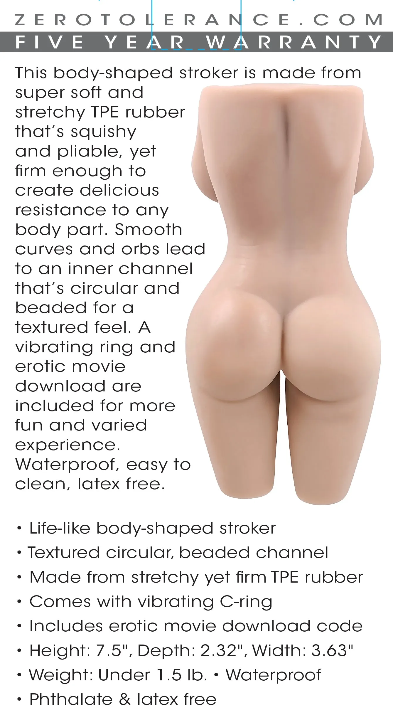 Body Language. Light - Life Like Body Shaped Stroker