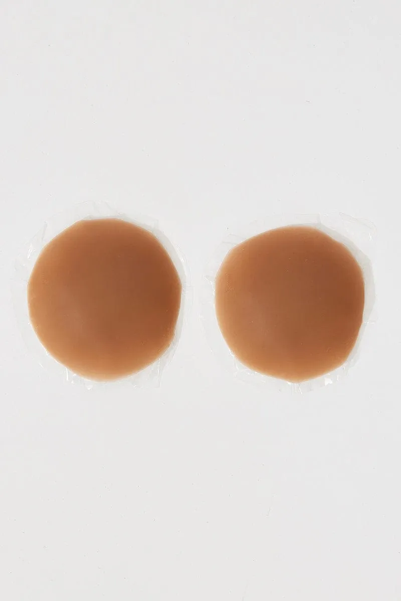 Brown Circular Silicone Nipple Cover