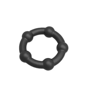 Bull Dog Beaded Cock Ring | Black | Stretchy | Enhancer | Climax Delay