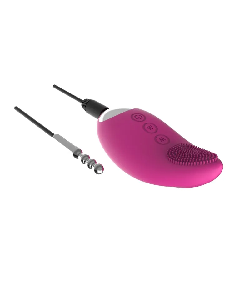 Calex 2 In One Vibrating Tongue Clit Massager| Stainless Urethral Plug | USB