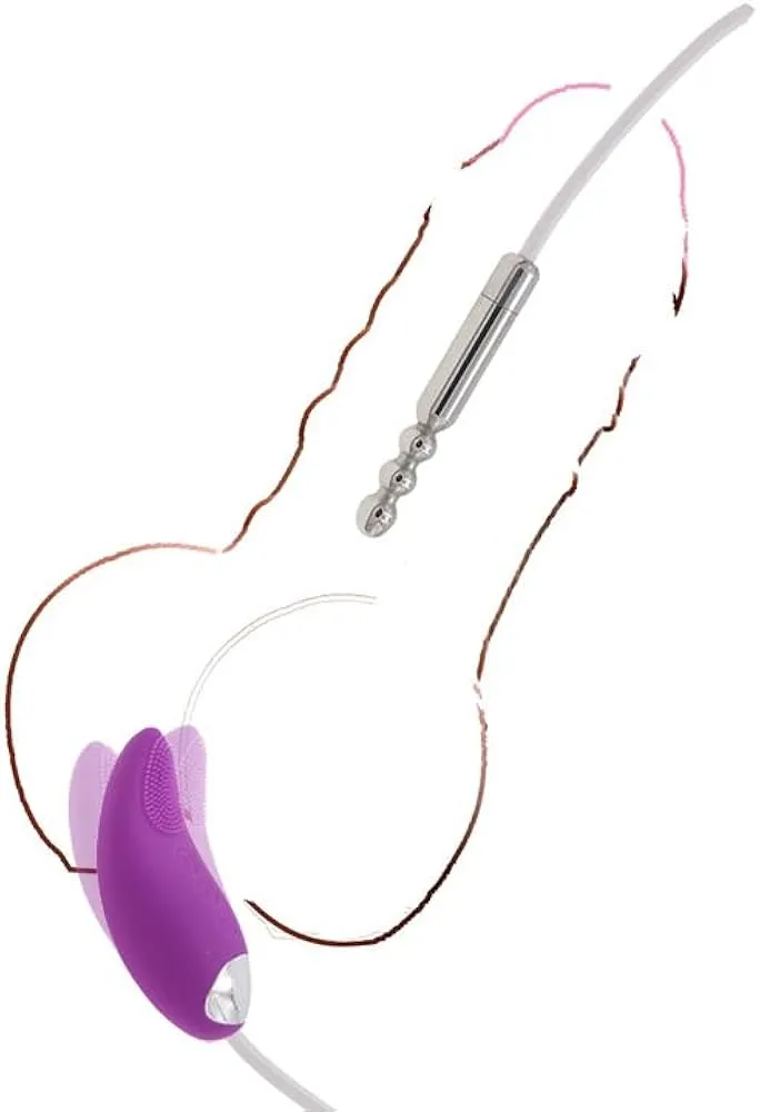 Calex 2 In One Vibrating Tongue Clit Massager| Stainless Urethral Plug | USB