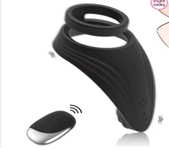 Calex Vibrating 3 Way Penis Ring | Stretchy | 10 Modes | Remote Control | USB | Extra Girth