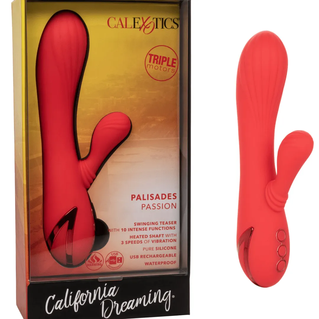 California Dreaming Palisades Passion Warming Rabbit Vibrator with Swinging Arm