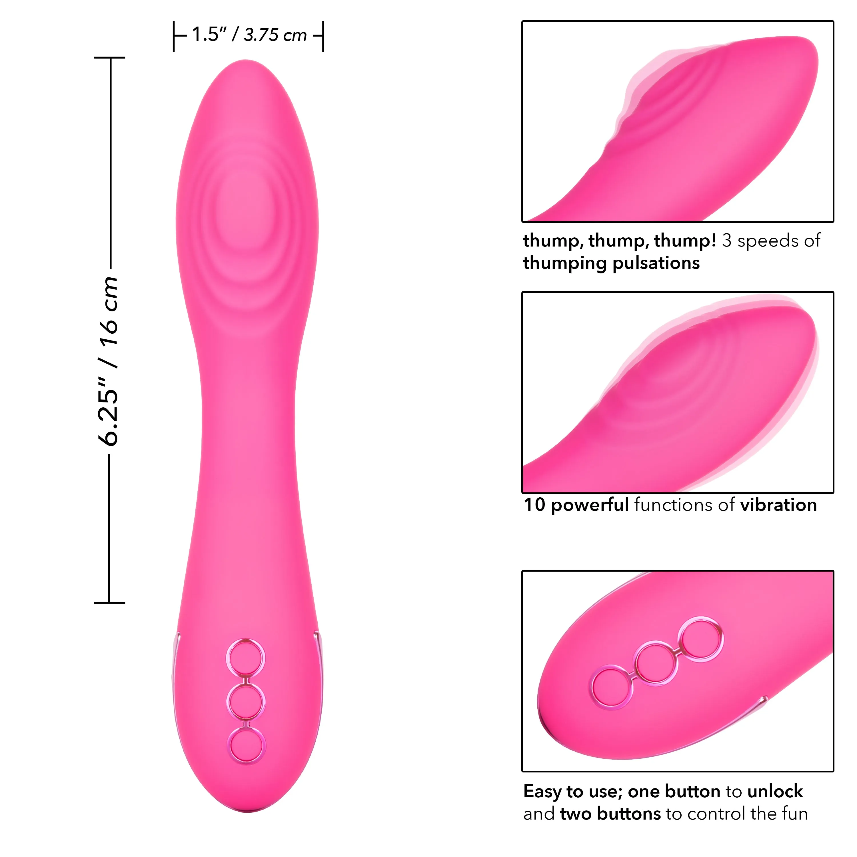 California Dreaming Surf City Centerfold G-Spot Thumping Vibrator