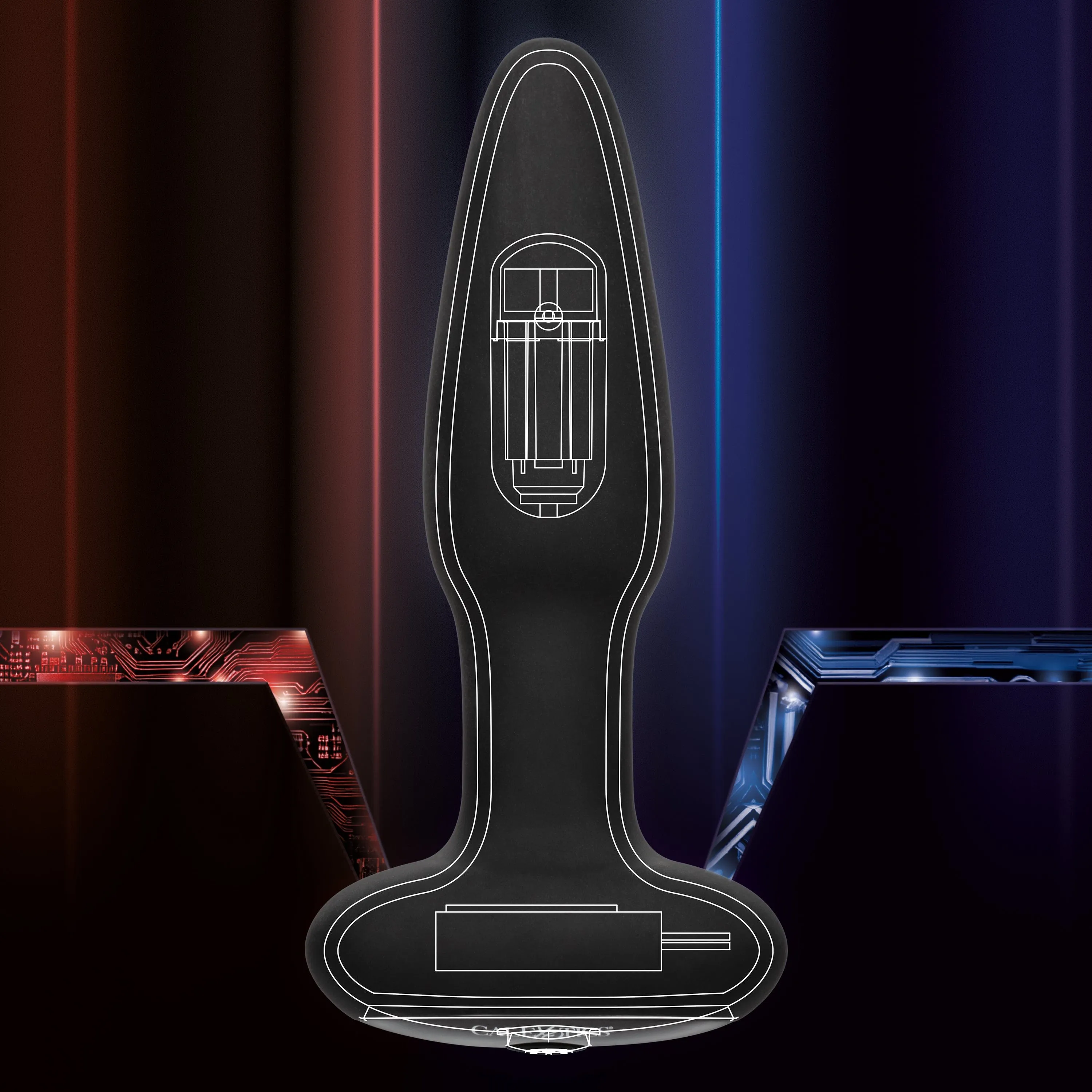 California Exotics - Bionic Pressure Rimming Probe Massager (Black)