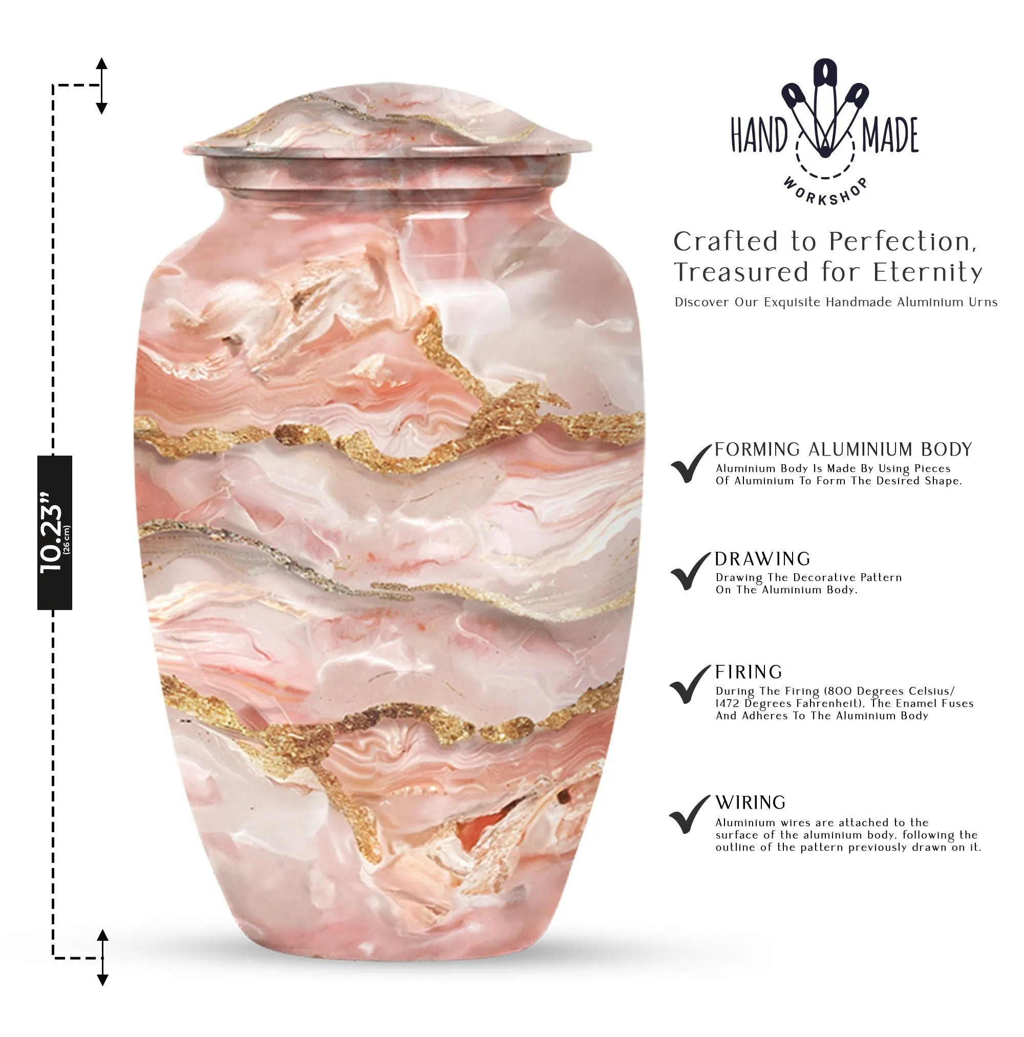 Colourful Swirl Medium-sized Memorial Urn for Revered Departure