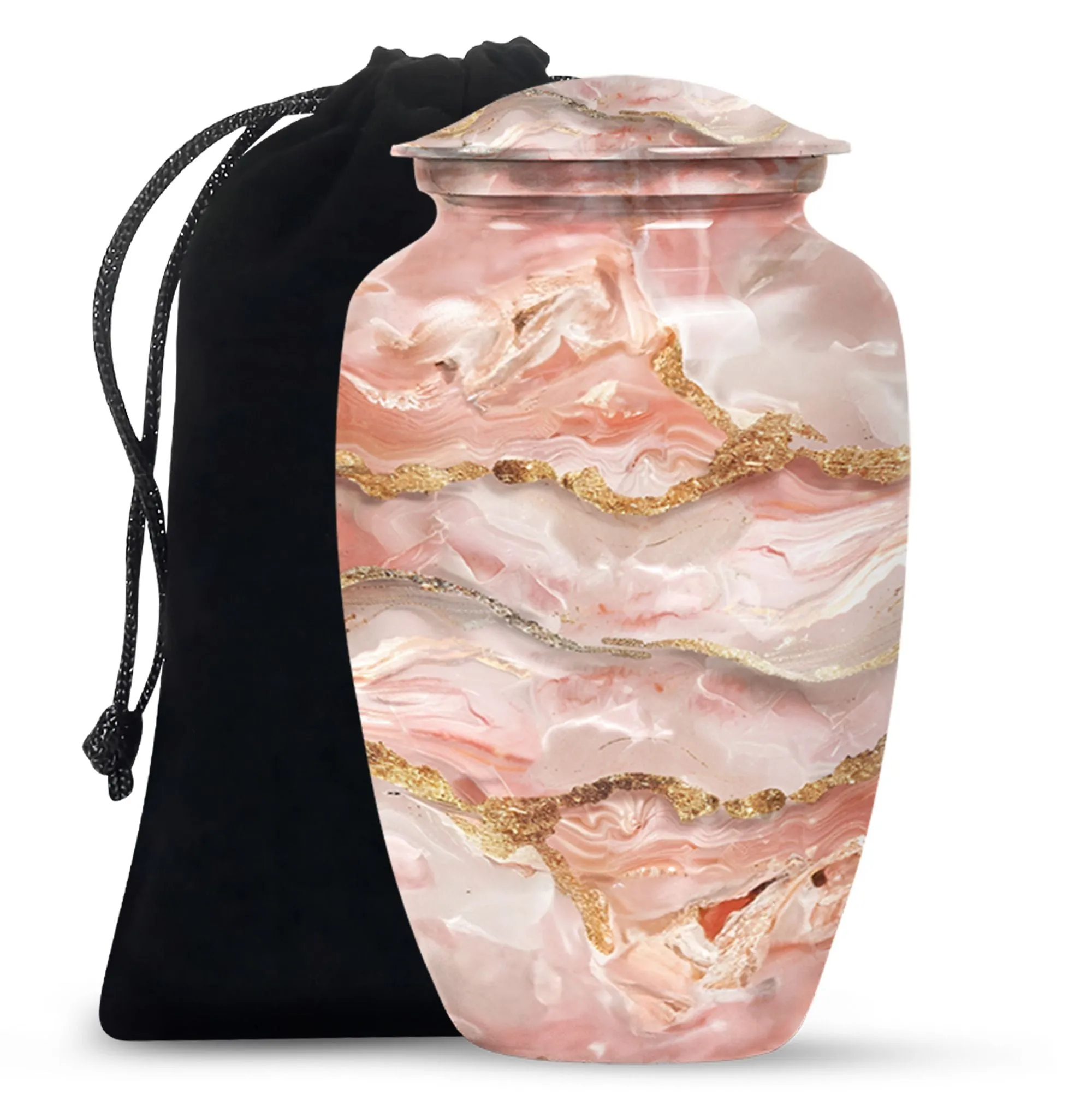 Colourful Swirl Medium-sized Memorial Urn for Revered Departure