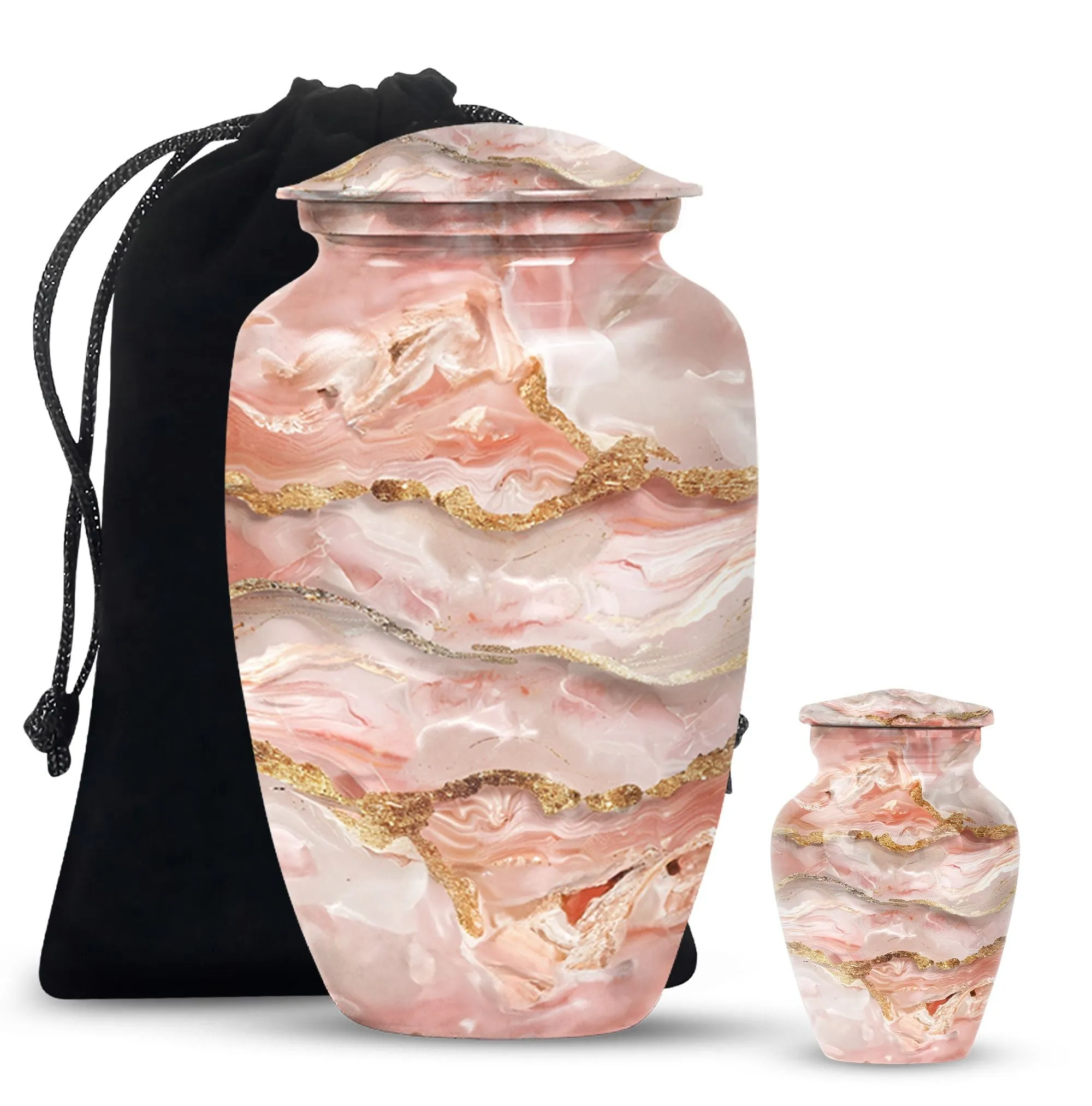 Colourful Swirl Medium-sized Memorial Urn for Revered Departure