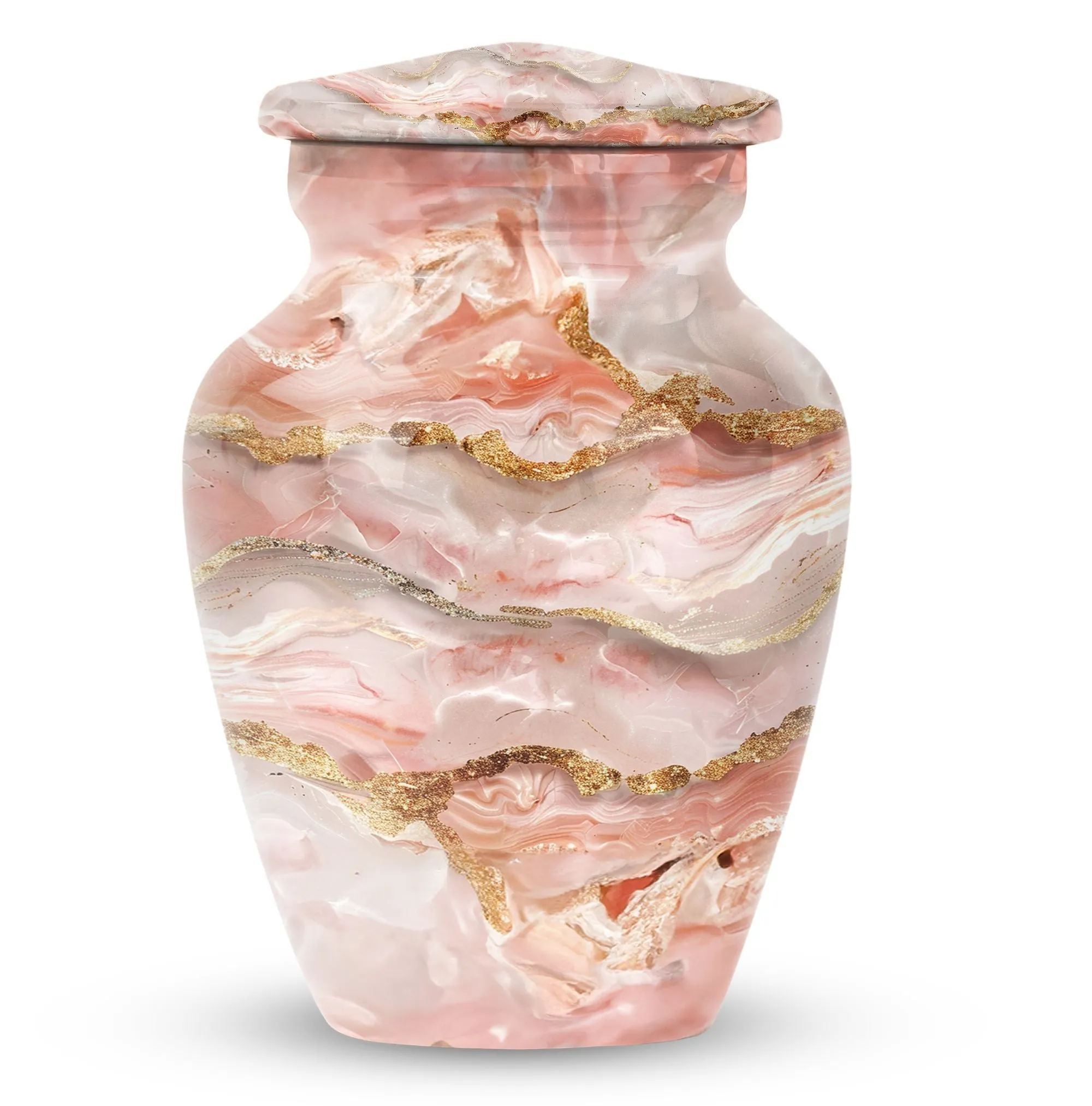 Colourful Swirl Medium-sized Memorial Urn for Revered Departure