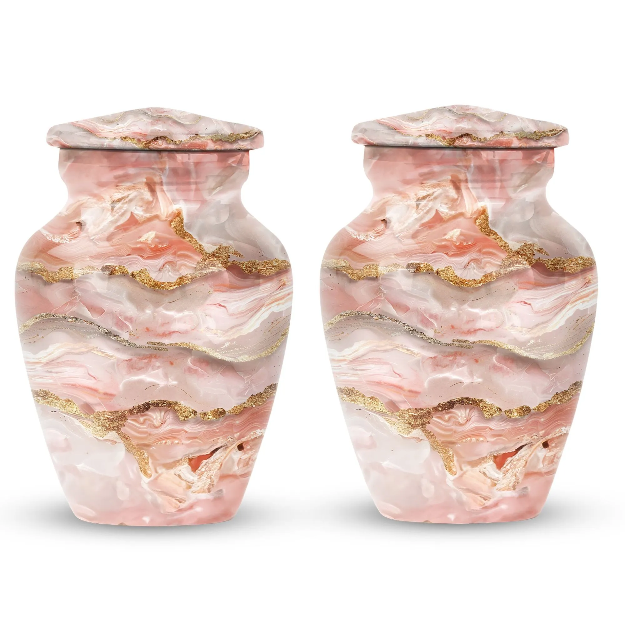 Colourful Swirl Medium-sized Memorial Urn for Revered Departure