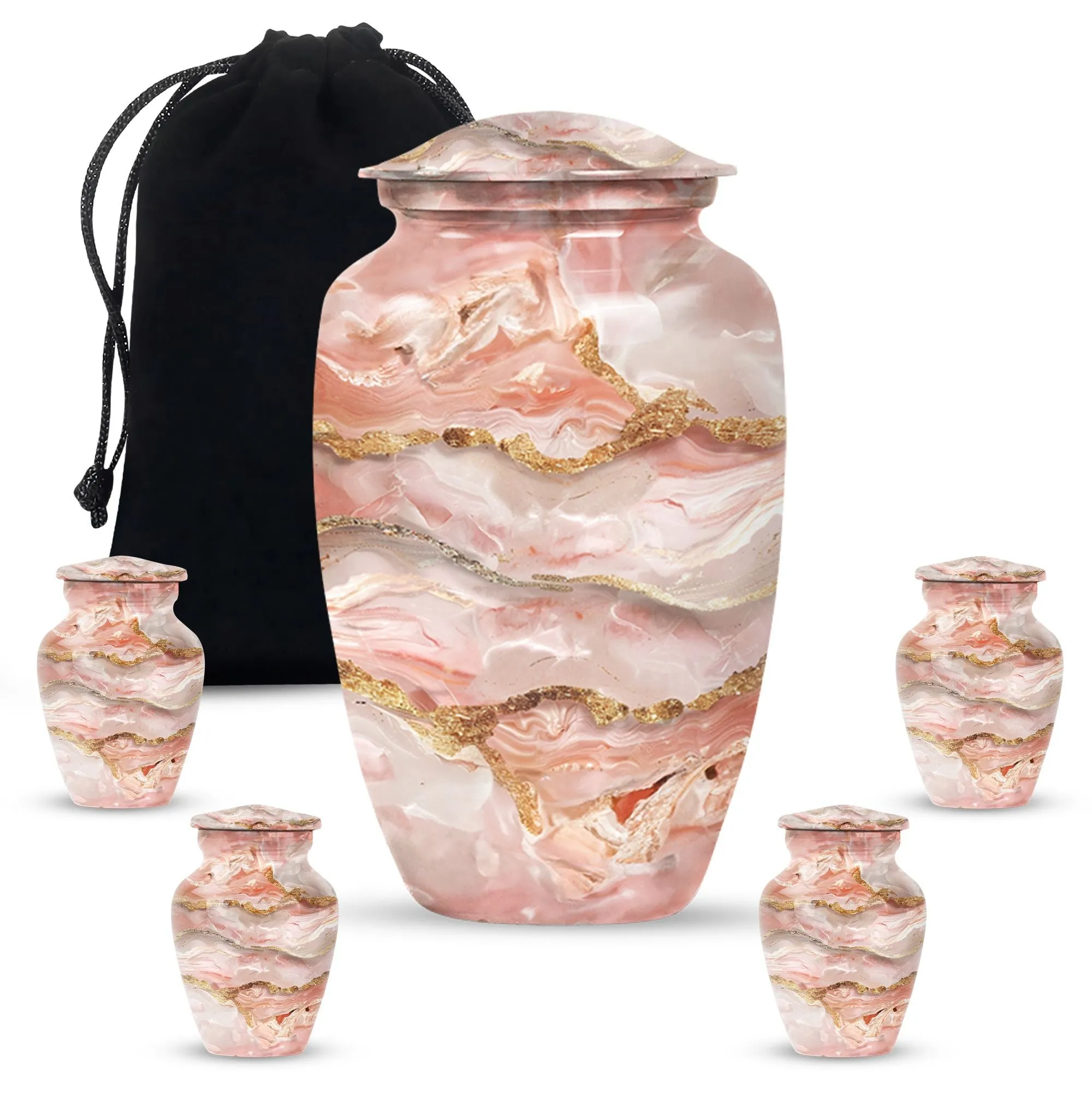 Colourful Swirl Medium-sized Memorial Urn for Revered Departure