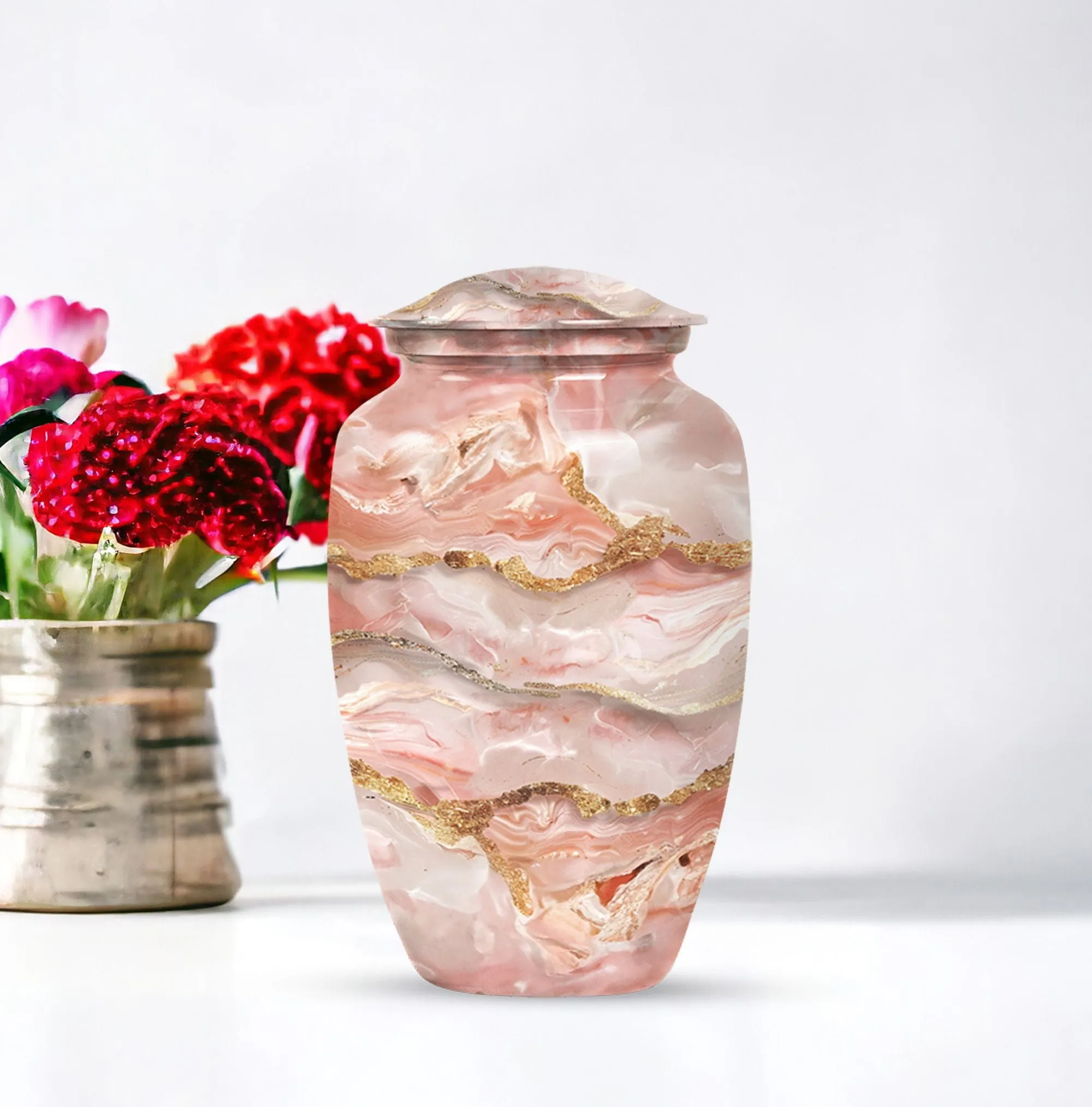 Colourful Swirl Medium-sized Memorial Urn for Revered Departure