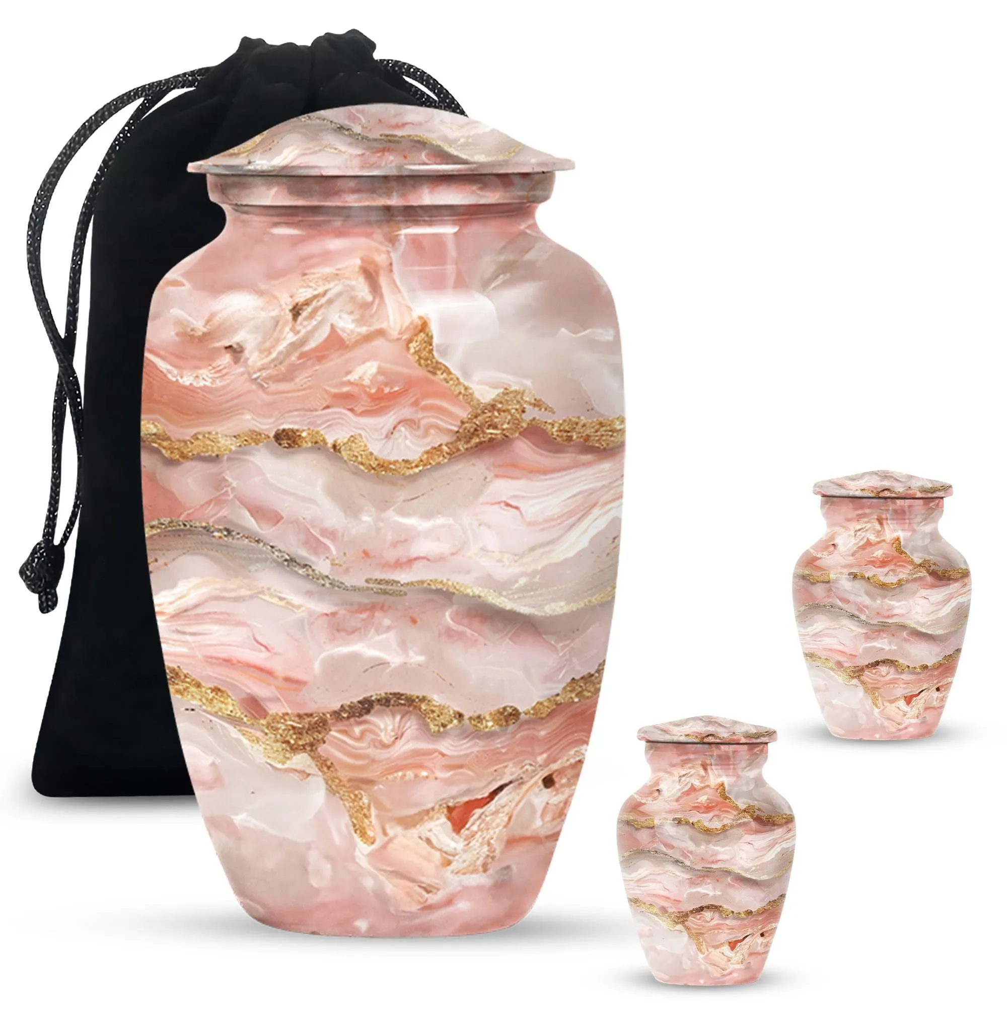 Colourful Swirl Medium-sized Memorial Urn for Revered Departure