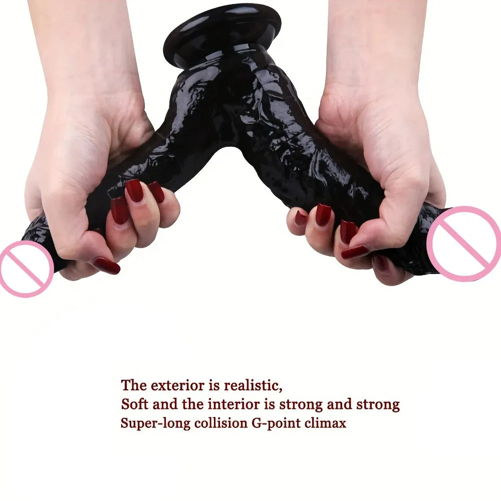 Double End Black Dildo Butt Plug - Realistic Anal Dildos Couple Sex Toys for Women