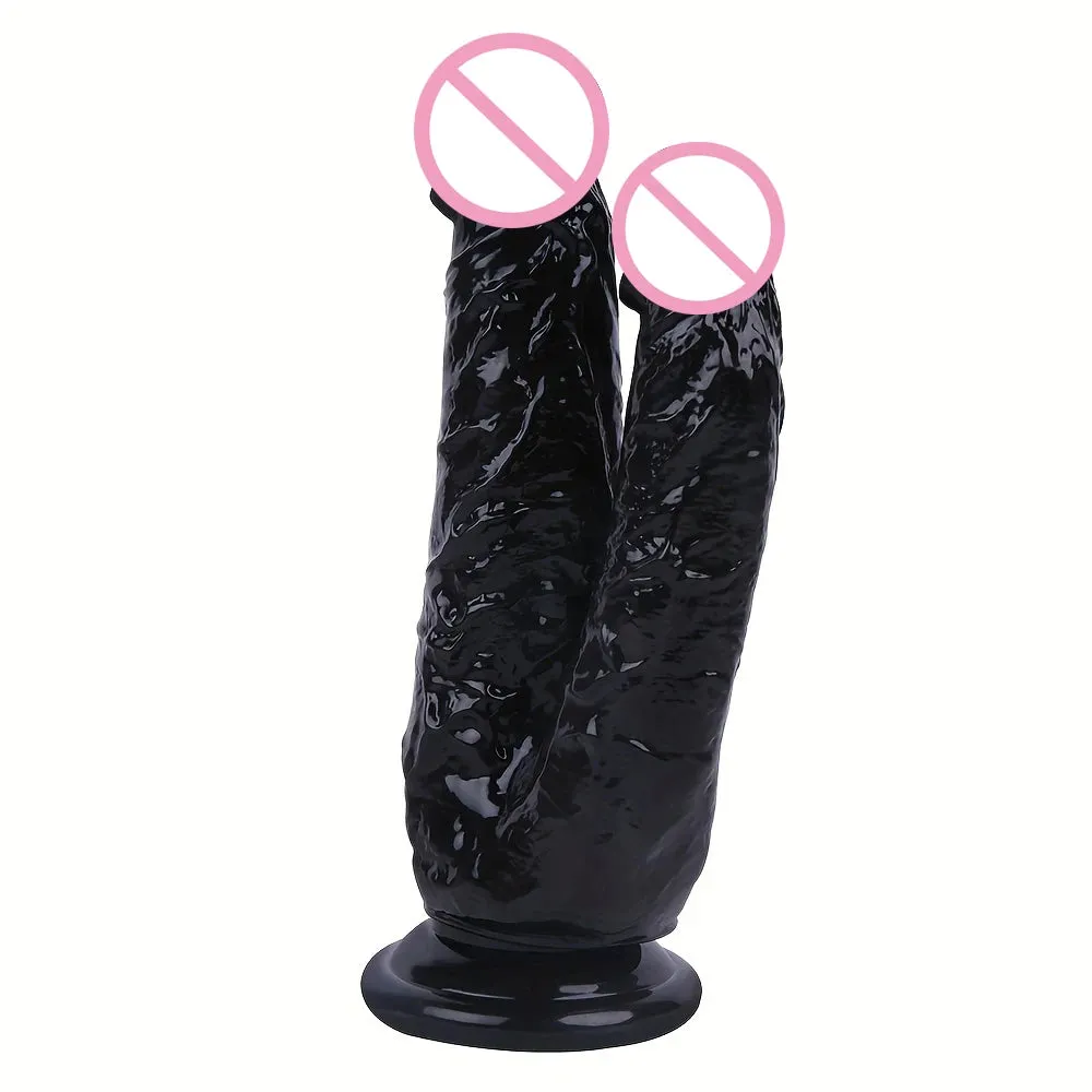 Double End Black Dildo Butt Plug - Realistic Anal Dildos Couple Sex Toys for Women