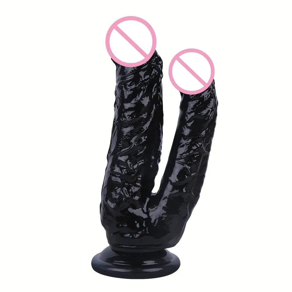 Double End Black Dildo Butt Plug - Realistic Anal Dildos Couple Sex Toys for Women