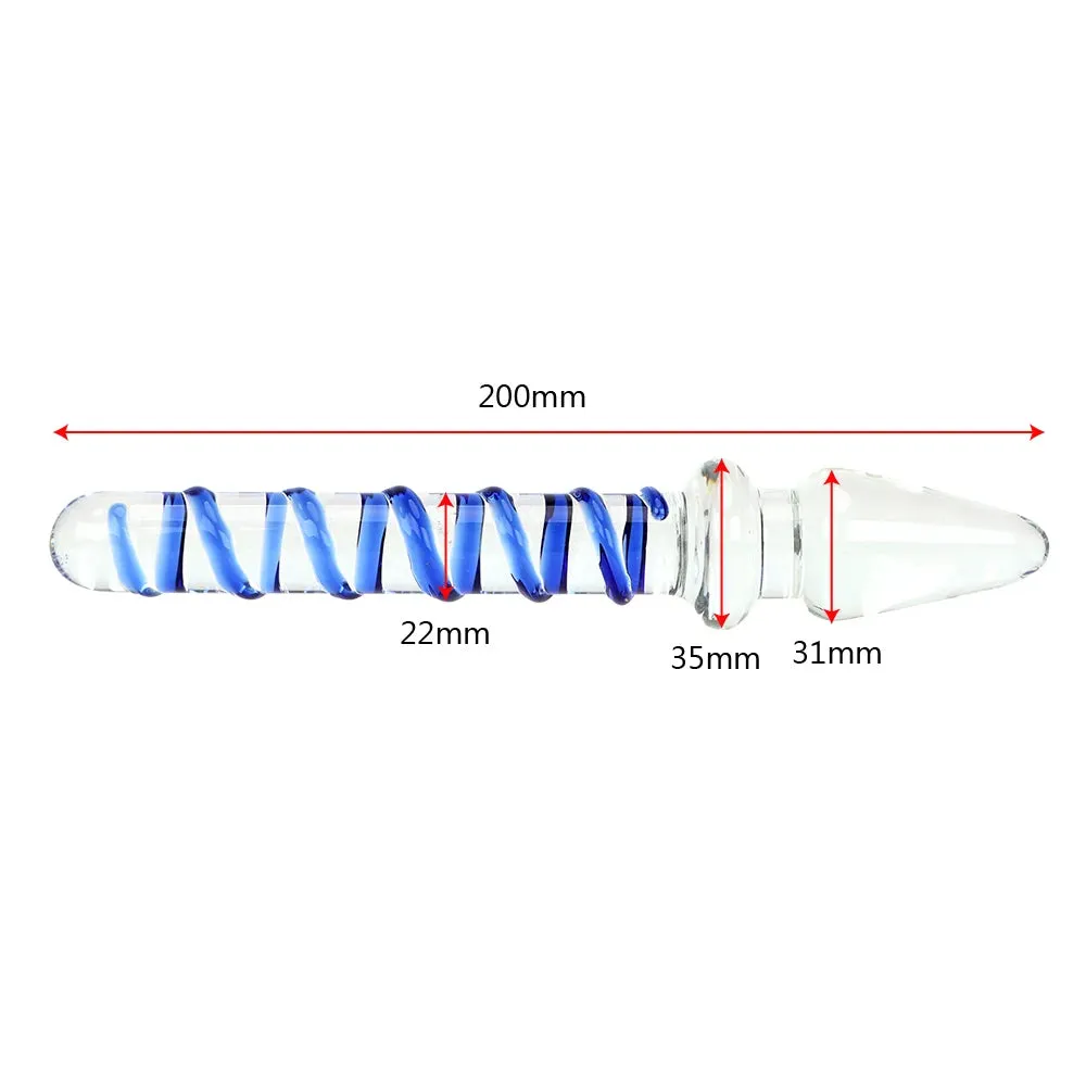 Double End Glass Dildo - Realistic Dildo Prostate Massager Anal Toys for Men Women