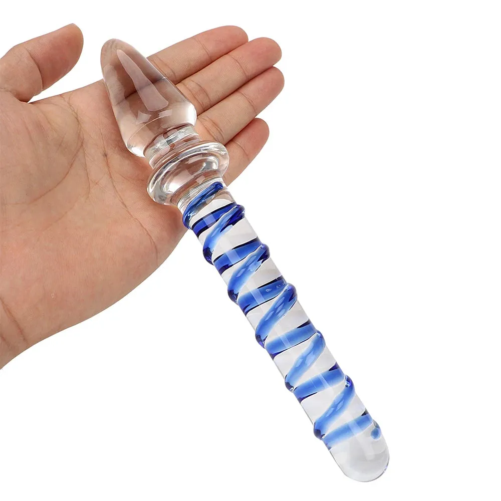 Double End Glass Dildo - Realistic Dildo Prostate Massager Anal Toys for Men Women
