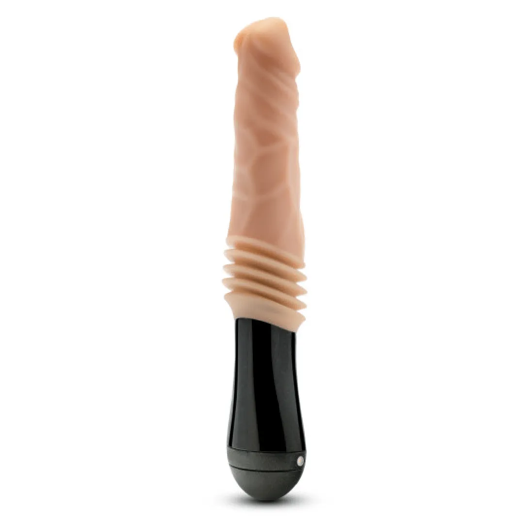 Dr. Knight Vibrating Thrusting Gyrating Realistic Silicone Dildo - Vanilla