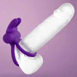 Dual Rockin Rabbit Silicone Vibrating Couples Cock Ring