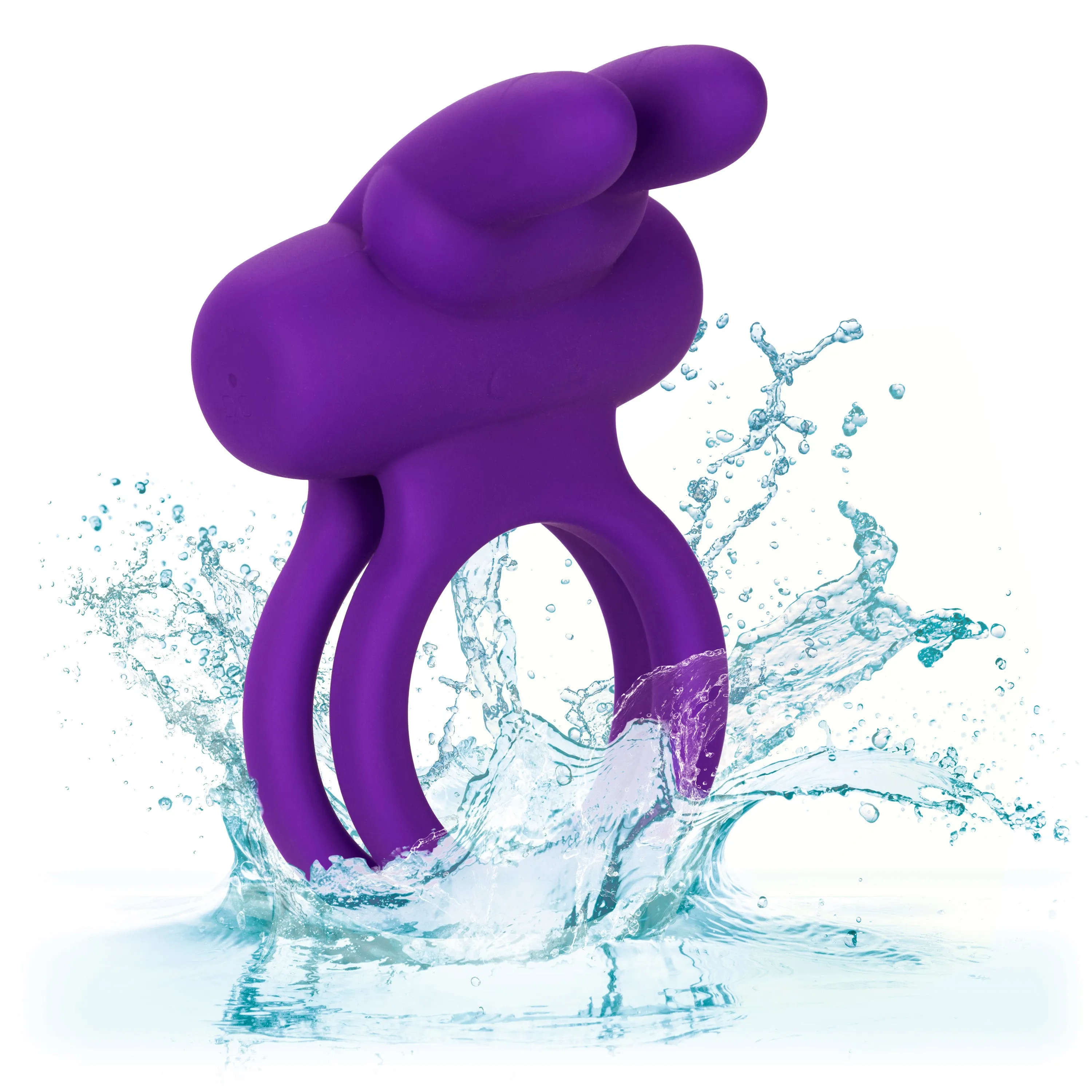 Dual Rockin Rabbit Silicone Vibrating Couples Cock Ring