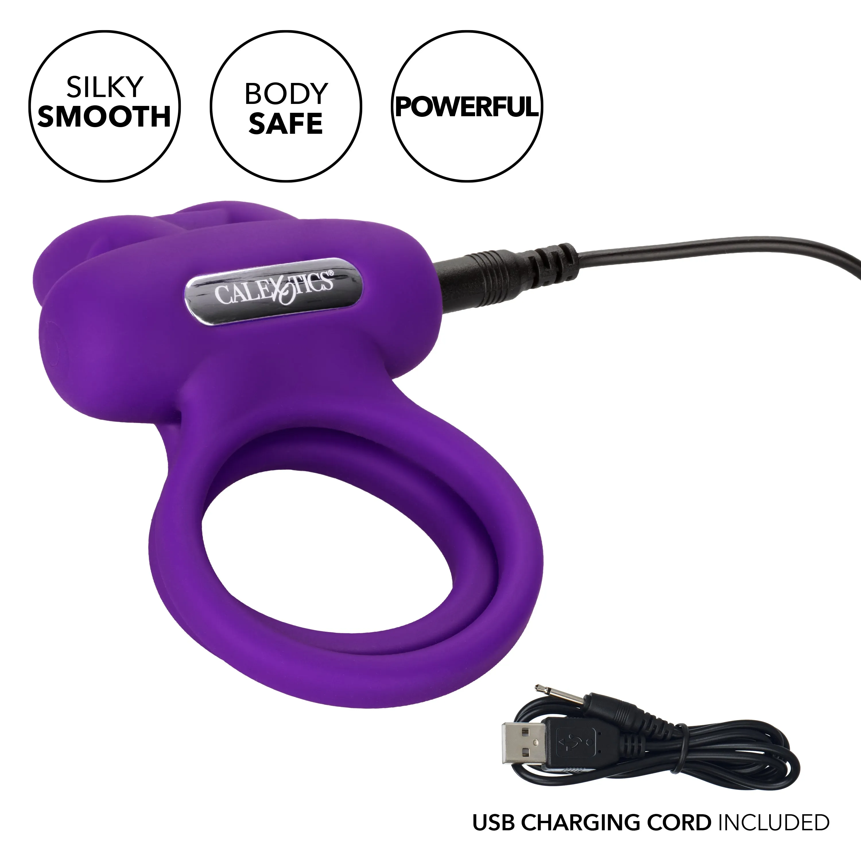 Dual Rockin Rabbit Silicone Vibrating Couples Cock Ring