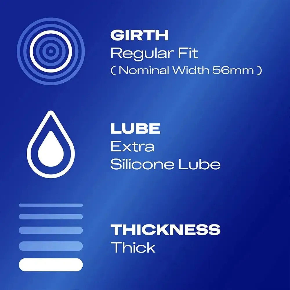 Durex Latex Extra Safe Regular Fit Male Condoms 12 Pack