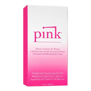 Empowered Products Pink Silicone Lube Glass Bottle