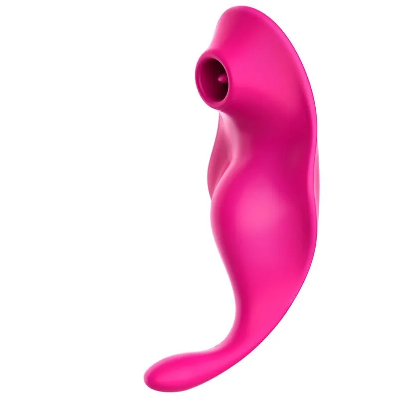 Erocome - Equuleus App-Controlled Vibrating Sucking Clit Massager (Cerise)