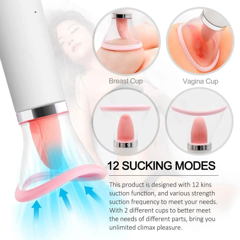 ExoticPapaya - Magic Wand with Clitoral Licking Tongue Vibrator