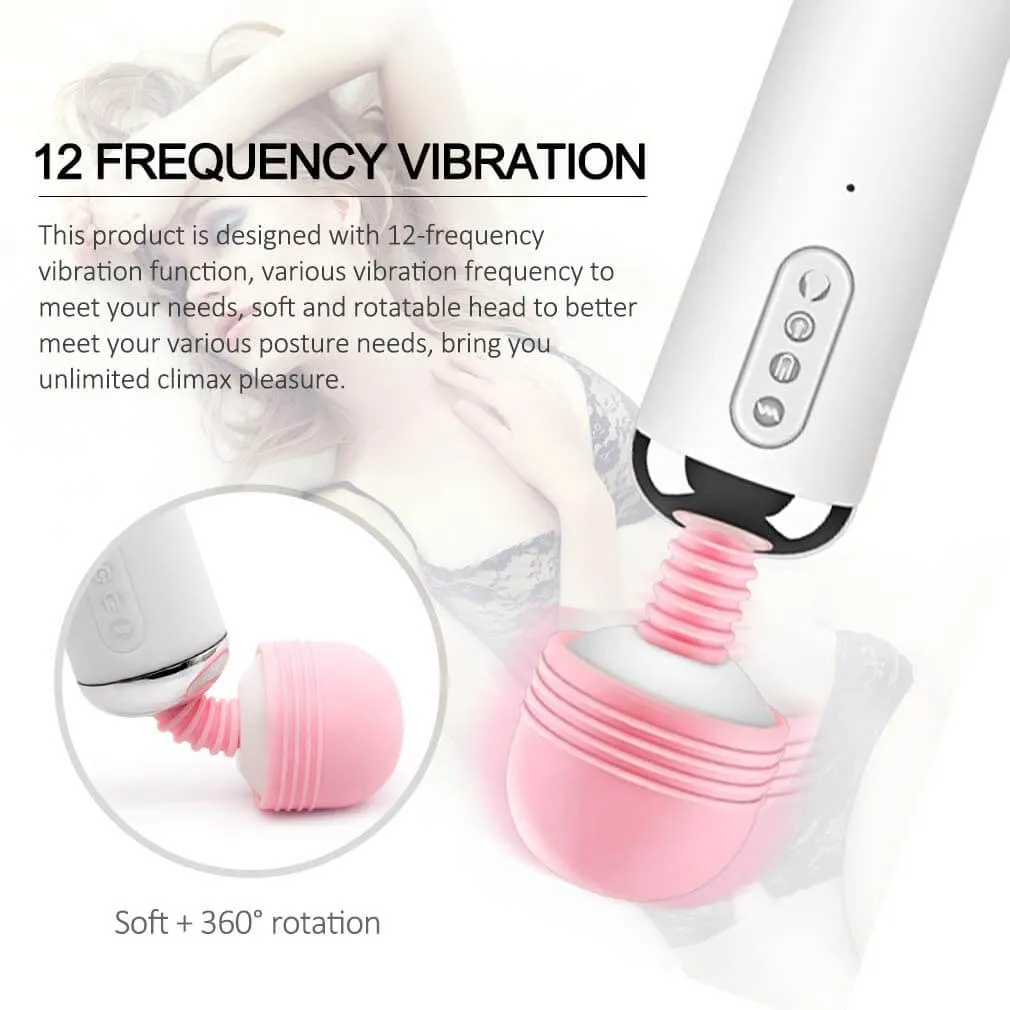ExoticPapaya - Magic Wand with Clitoral Licking Tongue Vibrator