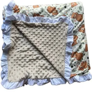 Fall Bear Snuggle Blanket Large