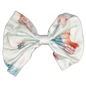 Fox & Rabbit Winter Fabric Hair Bow *