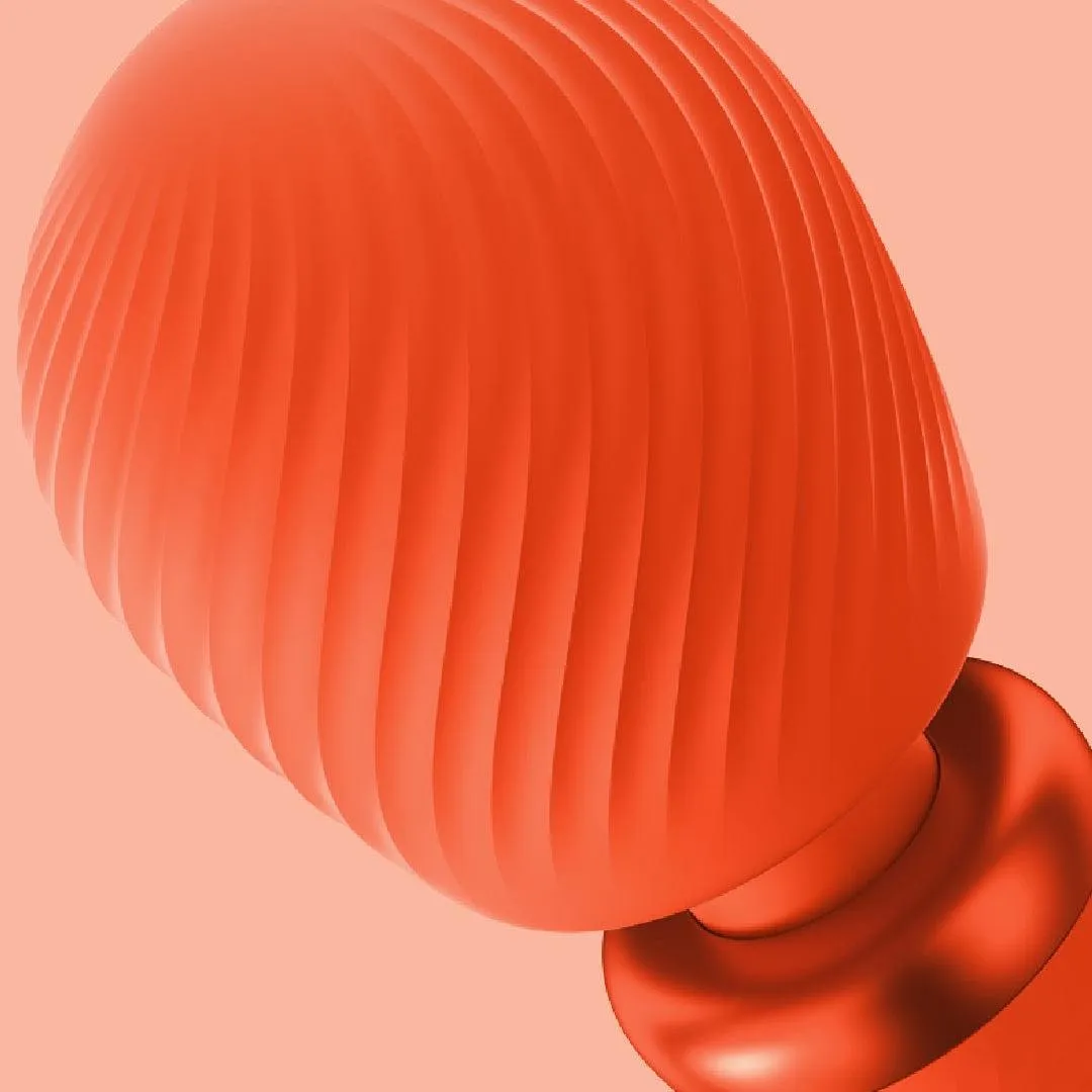 Fun Factory Vim Silicone Weighted Rumbly Wand Vibrator - Orange
