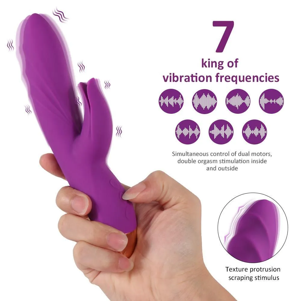 G-Spot Vibrator Liquid Silicone Rabbit Vibrator for Clitoral Stimulation