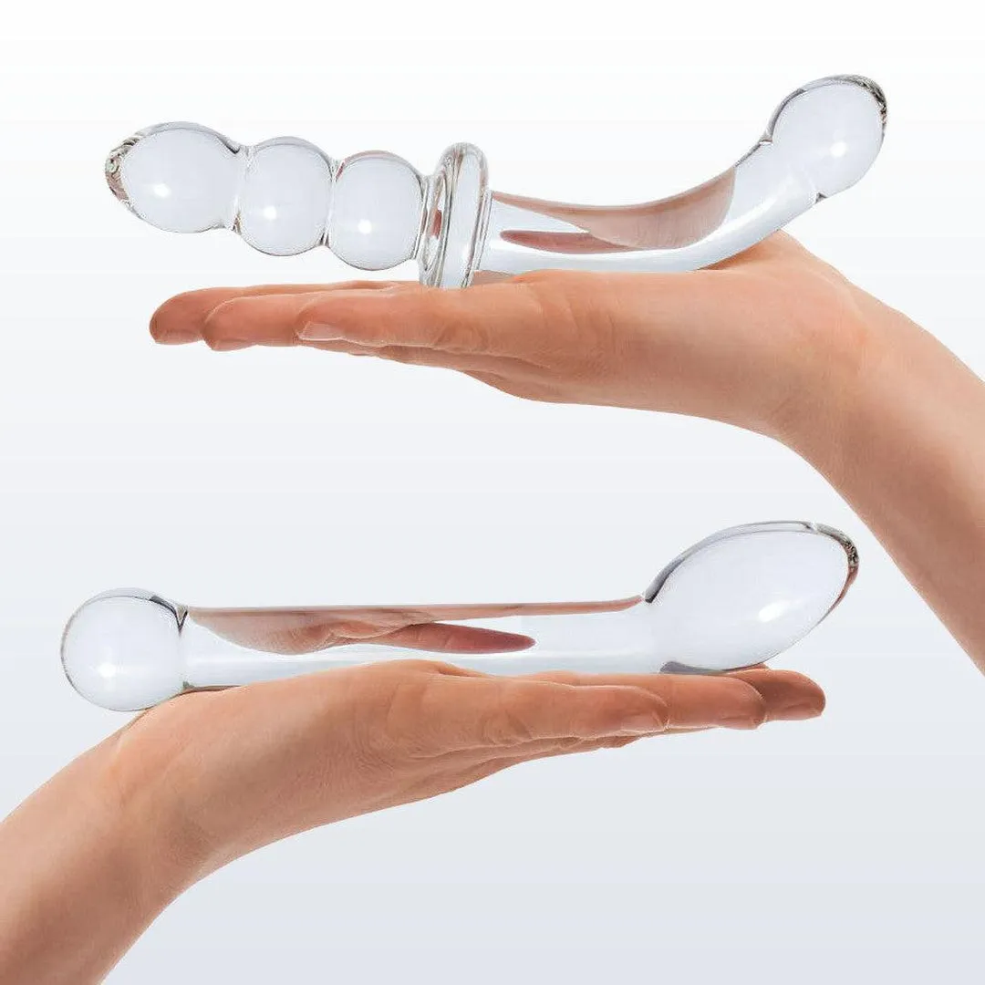 Gläs G-Spot Pleasure Glass Dildo and Butt Plug Set
